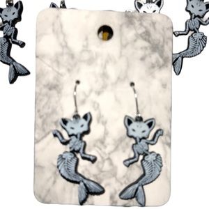 Mermaid Cat Earrings